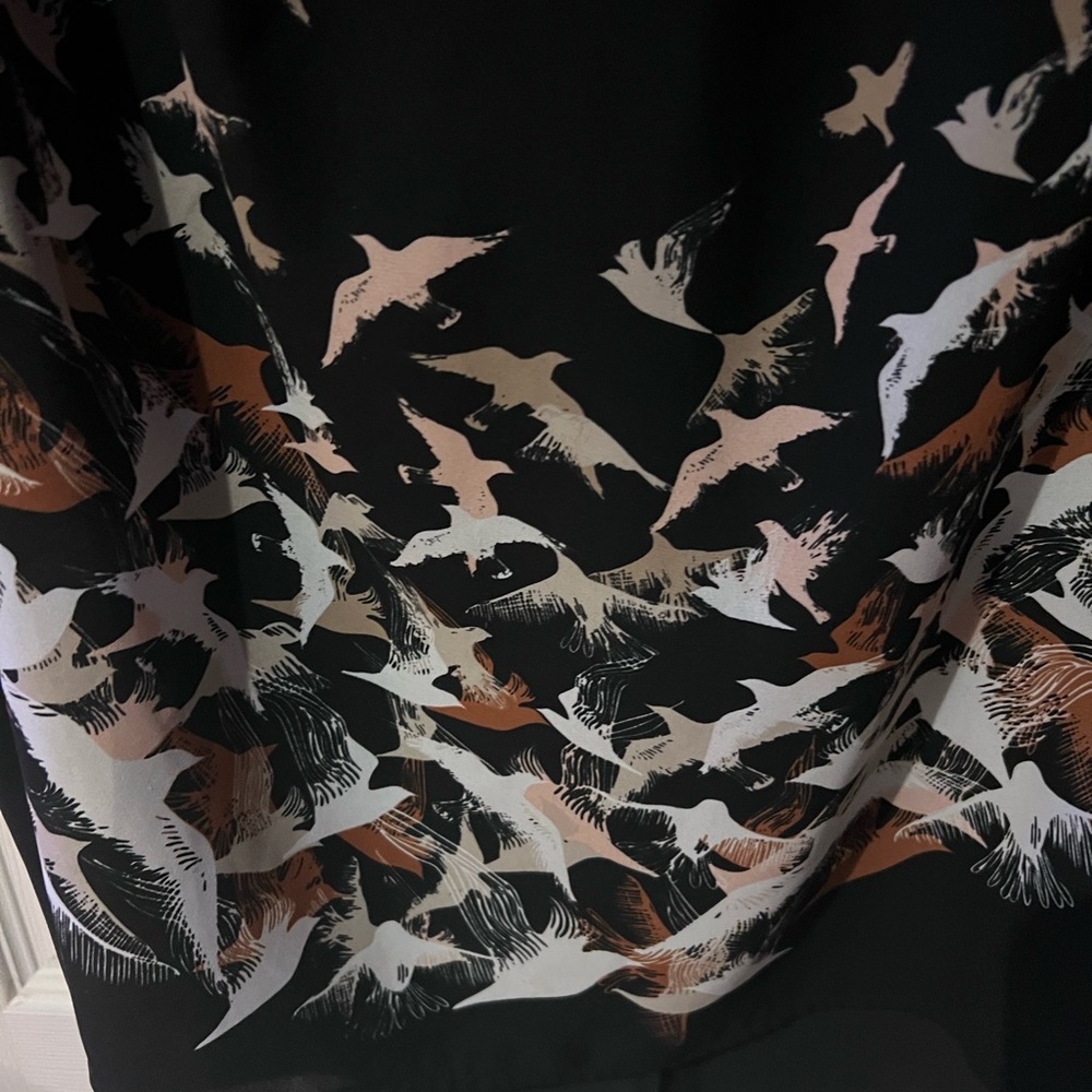 Apt. 9 Black Sheer Sleeveless Top with Bird Design Size XL - Picture 3 of 4
